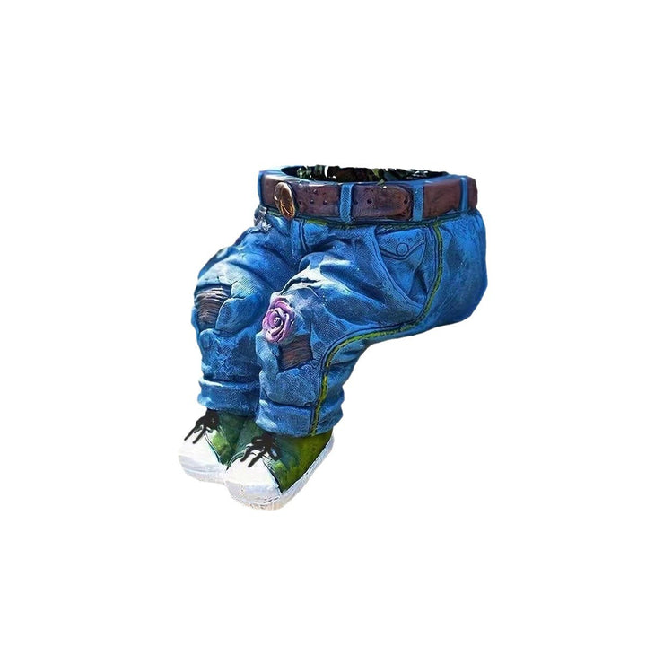 Decorative plant figure in denim look Kalsten