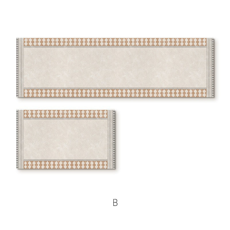 Elegant Textured Area Runner Mat