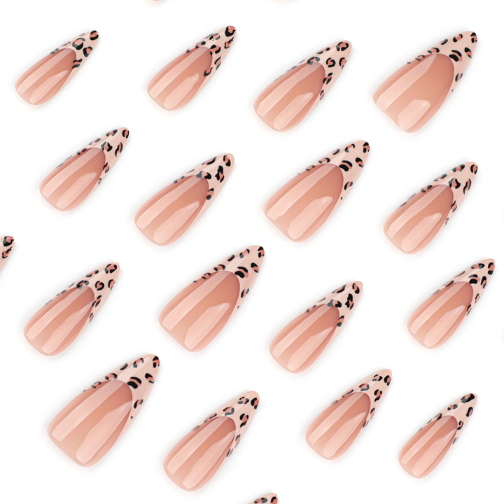 Artistic Stiletto Nails with Animal Pattern Kalsten
