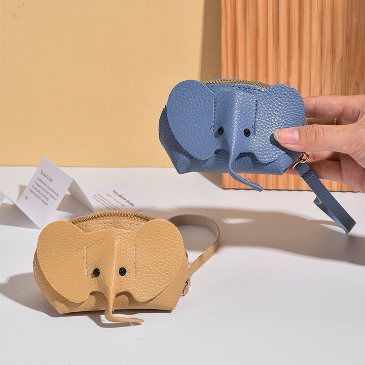 Cute Elephant-Themed Zippered Coin Purse Kalsten