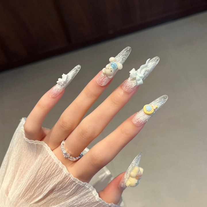 Creative 3D Cartoon-Themed Press-On Nail Art Kalsten
