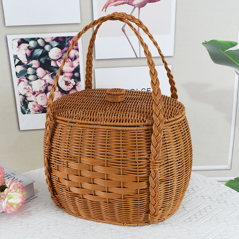 Handcrafted Wicker Storage Basket Kalsten