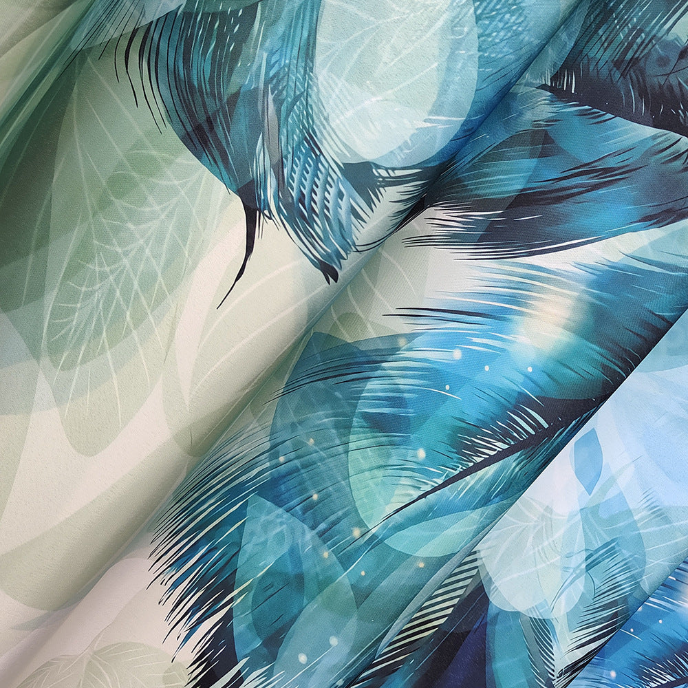 Artistic Feather Print Shower Curtain Kalsten