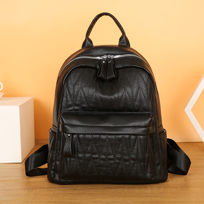 Quilted Leather Backpack Kalsten