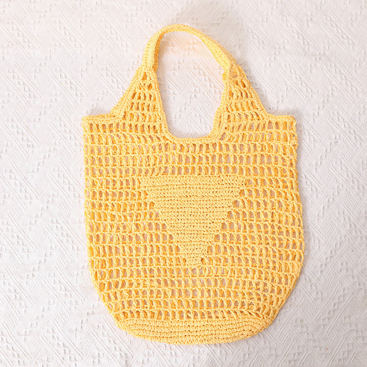 Coarse crochet bag with large handles Kalsten