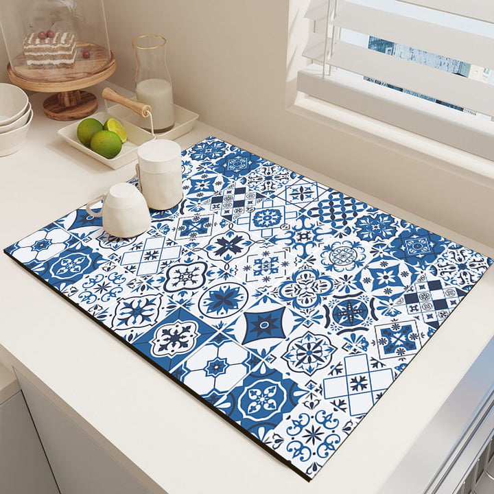 Elegant Mosaic Pattern Kitchen Mat Kalsten