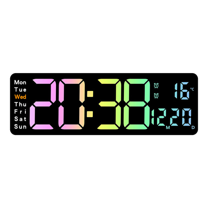 Digital Multifunktionswecker mit mehrfarbigem LED-Display und Temperaturanzeige Kalsten