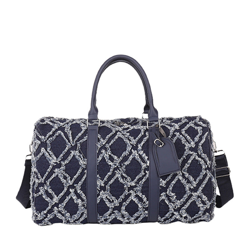 Textured Pattern Travel Duffle Bag Kalsten