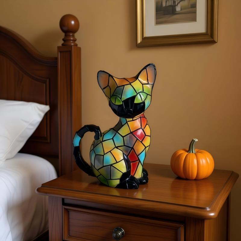 Decorative cat figurine in mosaic design Kalsten