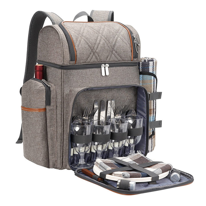 Gourmet Picnic Backpack with Dishware and Cooling Compartment Kalsten