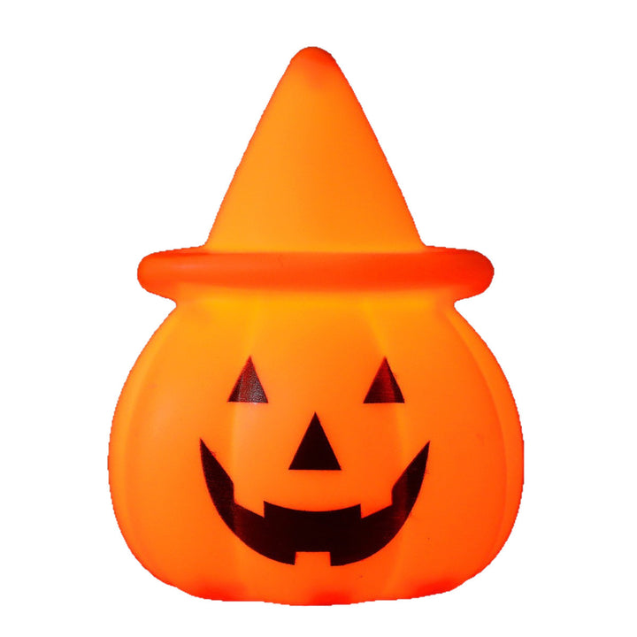 Halloween LED Pumpkin Mood Light with Witch Hat