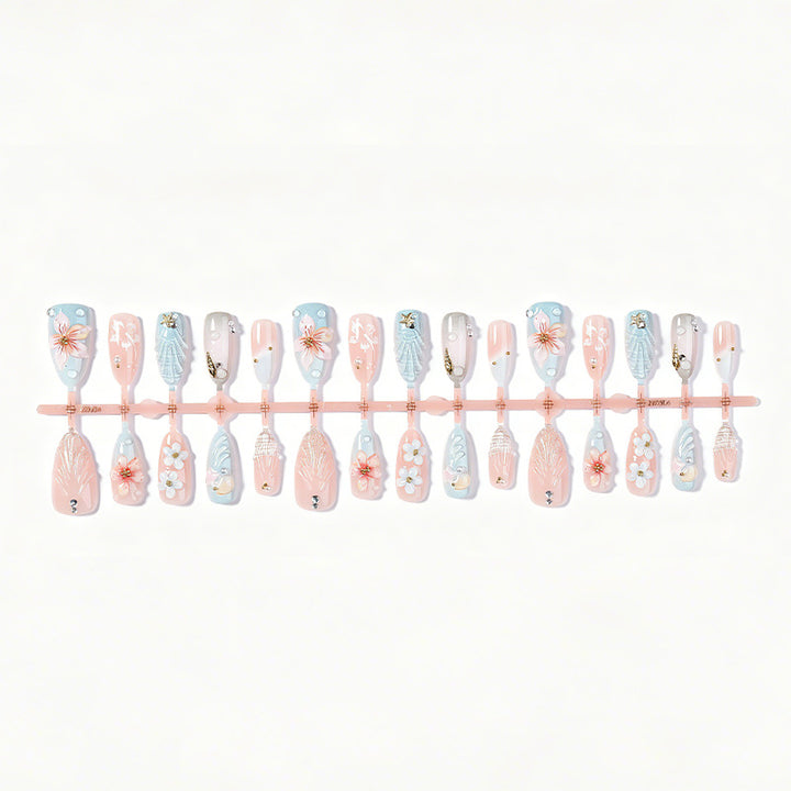 Artistic Ocean-Themed Press-On Nail Set kalsten