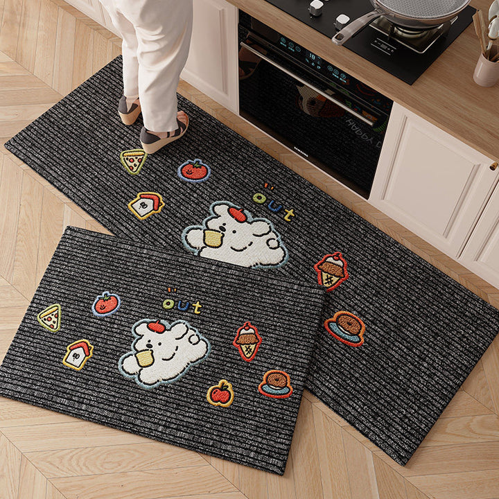 Cartoon-Themed Anti-Fatigue Kitchen Mat