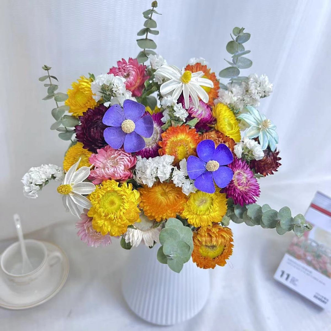 Dried Floral Cotton Arrangement