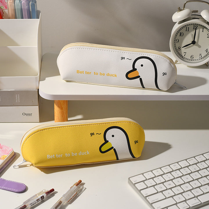 Quirky Cartoon Duck Pencil Case Kalsten