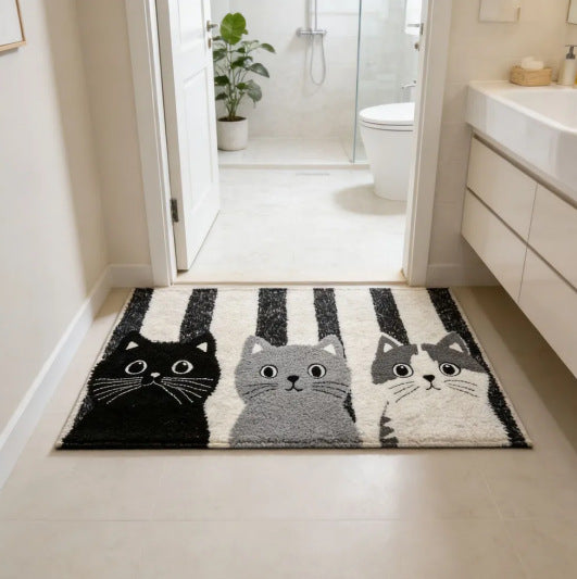 Geometric Pattern Soft Bath Mat