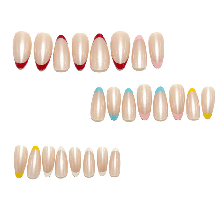 Artificial nails with modern gradient and French tip designs Kalsten