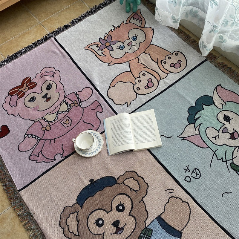 Playful Cat-Themed Throw Blanket