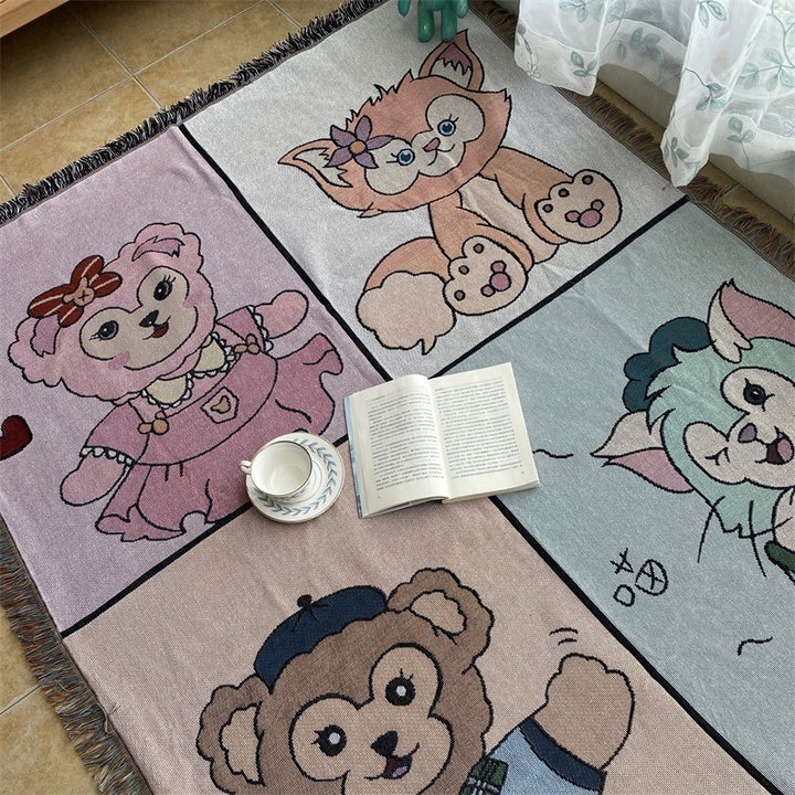 Playful Cat-Themed Throw Blanket