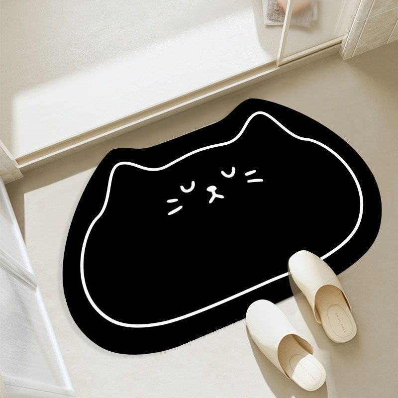 Cat-Shaped Bathroom Mat