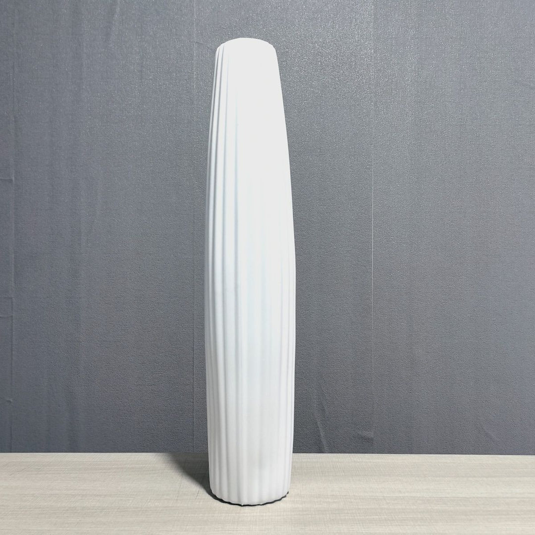Elegant Tall Decorative Ribbed Vase Kalsten