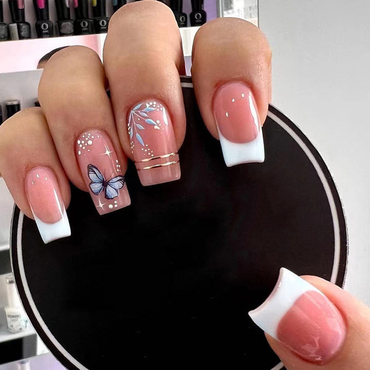 Decorative Butterfly Design Press-On Nails Kalsten