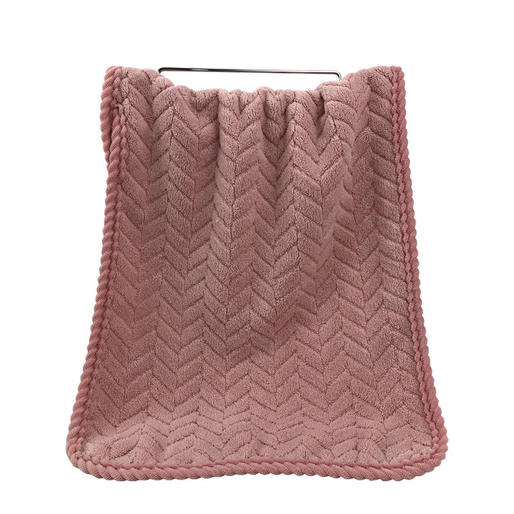 Cozy Terry Bath Blanket with Modern Zigzag Pattern Kalsten