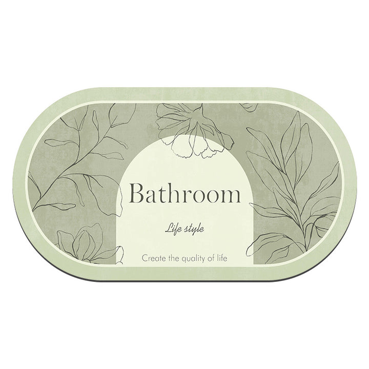 Elegant Floral Design Bathroom Mat Kalsten