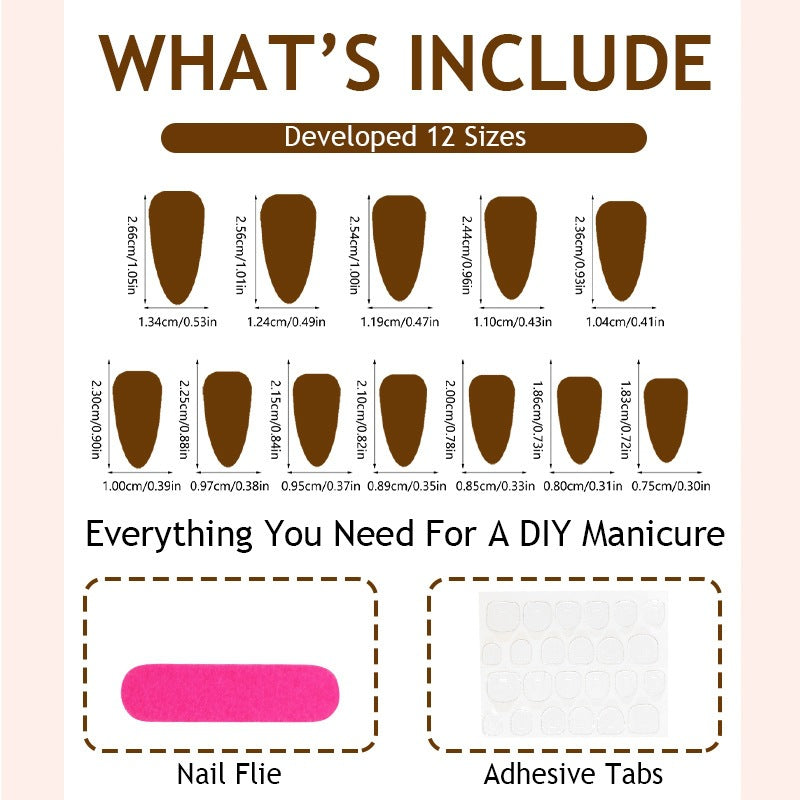 Artificial nail set with creative flower and heart designs Kalsten