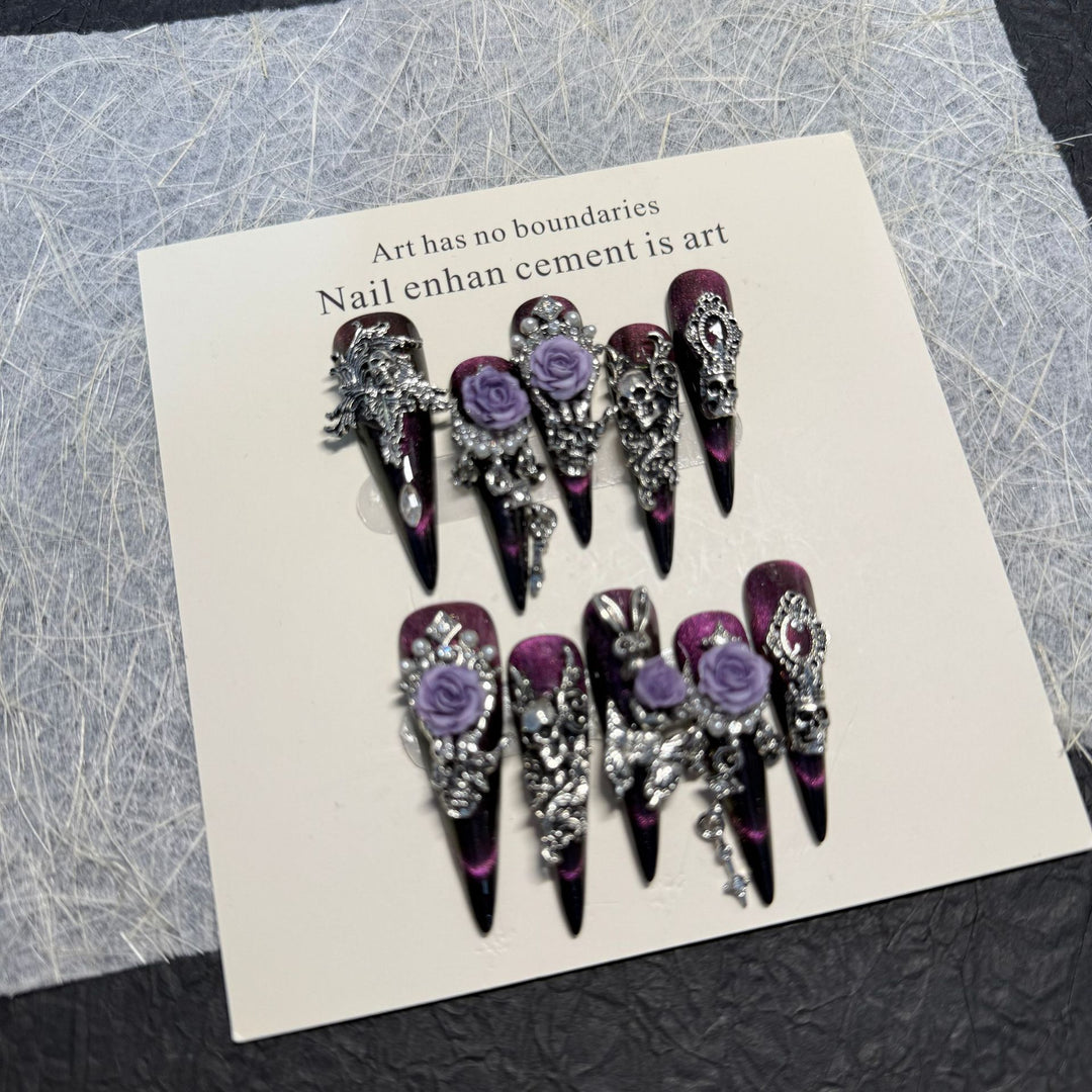 Gothic Themed Press-On Nail Set