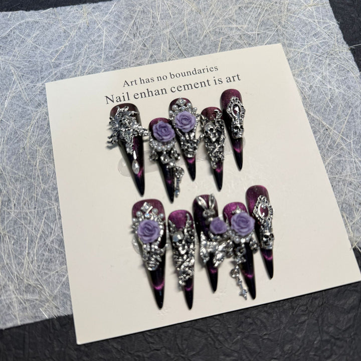 Gothic Themed Press-On Nail Set
