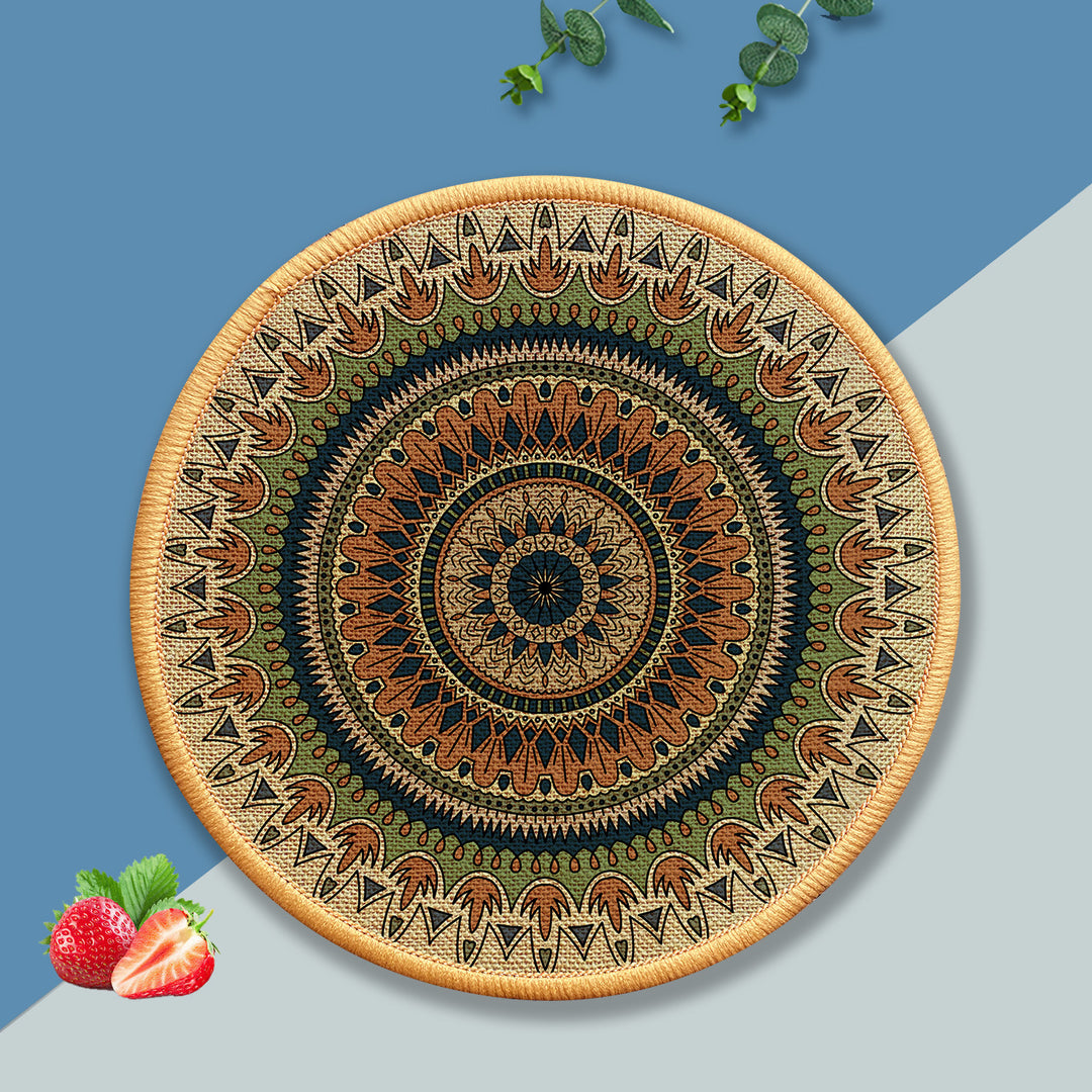 Decorative Round Floor Mat Kalsten