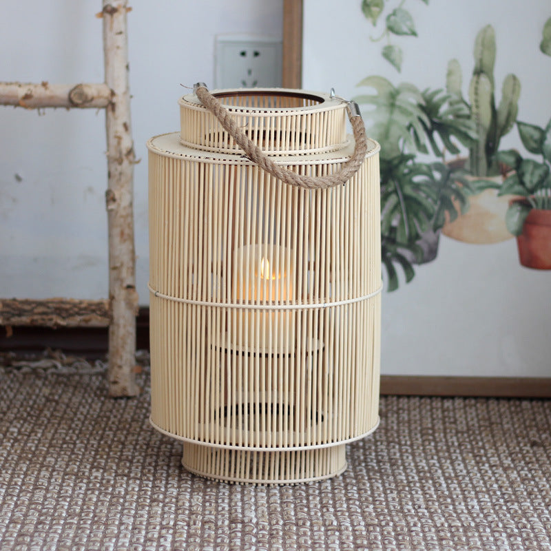 Decorative lantern made of woven material Kalsten