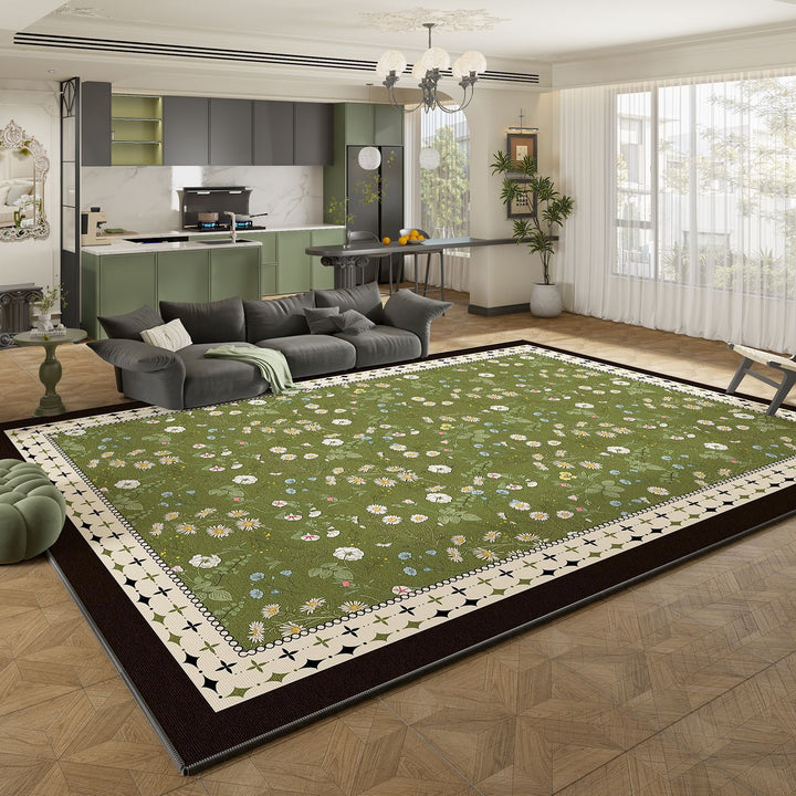Floral Design Plush Area Rug Kalsten