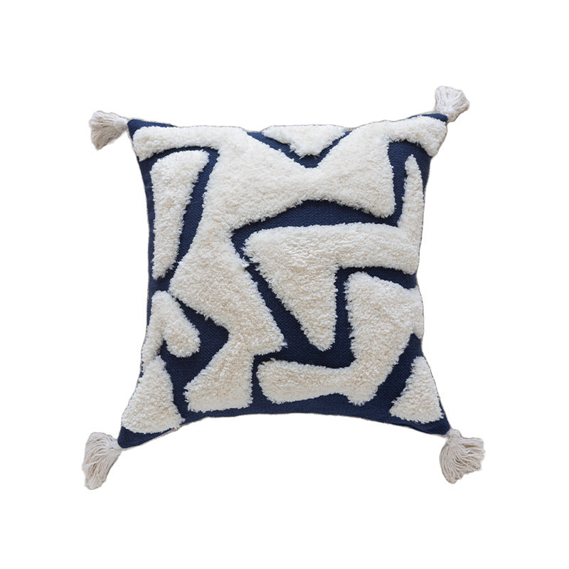 Textured Geometric Throw Pillow