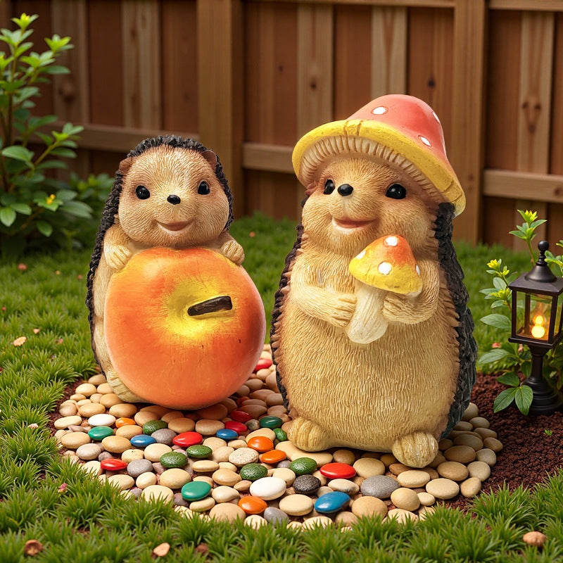 Cute hedgehog sculpture with fruit bowl Kalsten