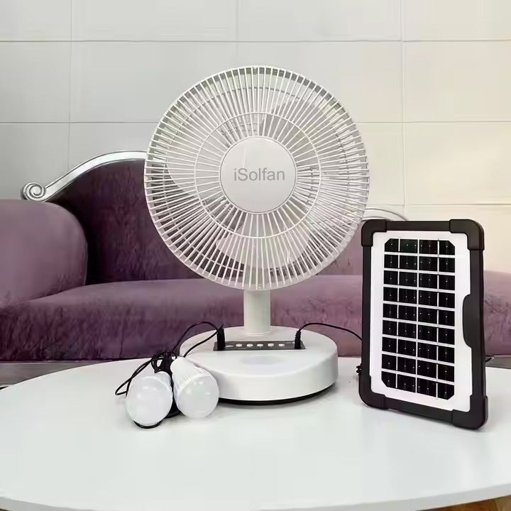 Ladies Solar-Powered Table Fan with Remote Control and Variable Speed Control Kalsten