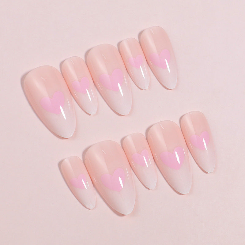 Heart-Accent Press-On Nail Set Kalsten