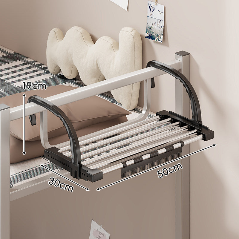 Expandable Over-Rail Telescopic Clothes Drying Rack with Multiple Stainless Steel Rods