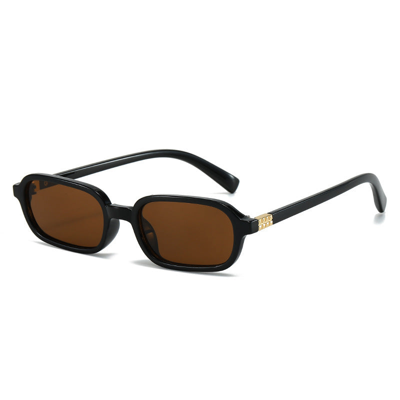 Chic Flat Lens Sunglasses with Decorative Metal Details Kalsten