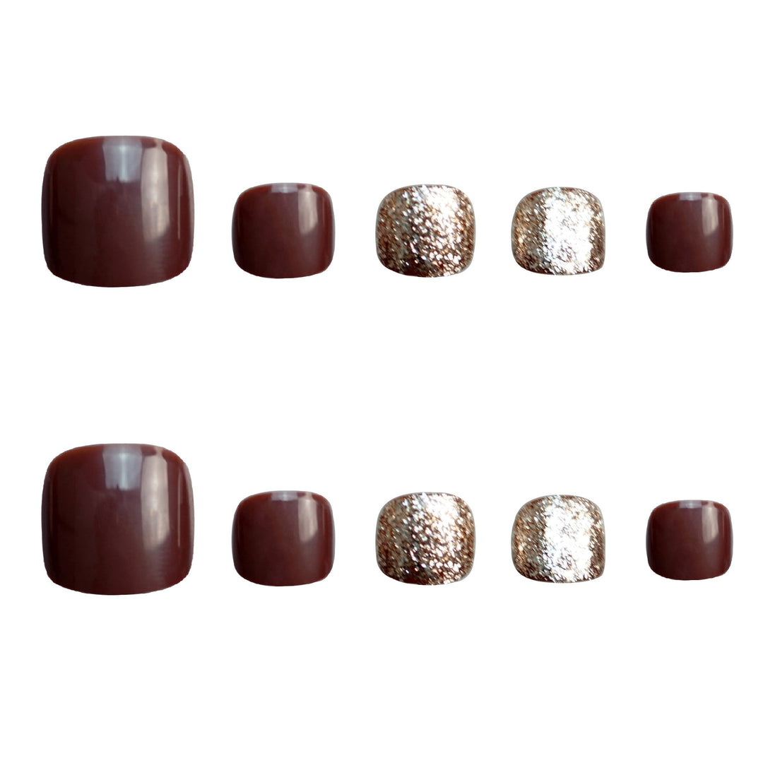 Glamorous Press-On Toenail Art Set Kalsten
