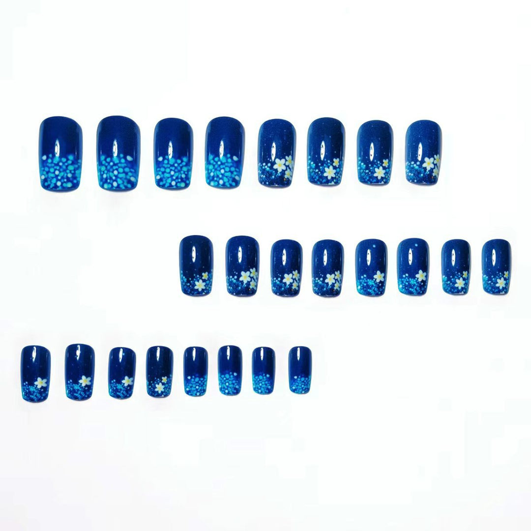 Artificial nails with glittering flower design Kalsten