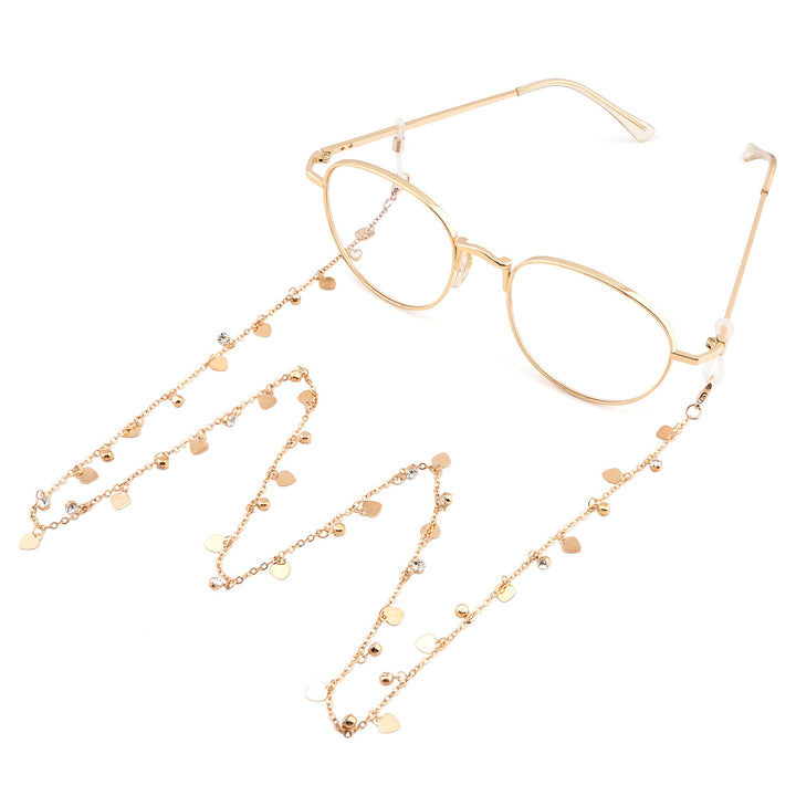 Heart-Shaped Crystal Eyewear Chain Kalsten