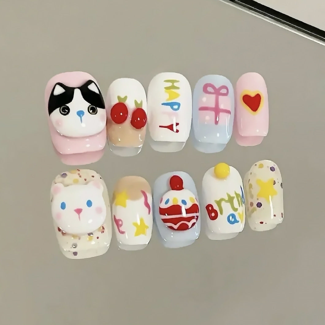 Creative Cartoon Themed Press-On Nails Kalsten