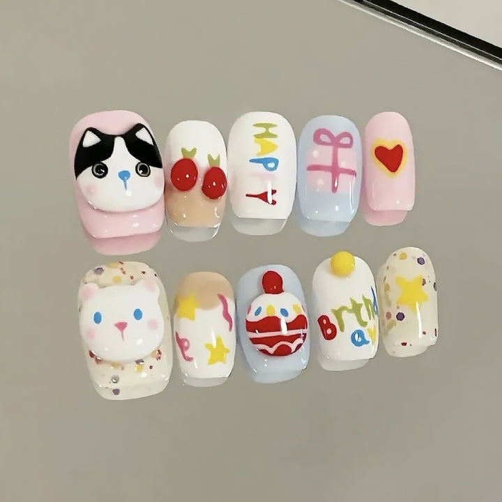 Creative Cartoon Themed Press-On Nails Kalsten
