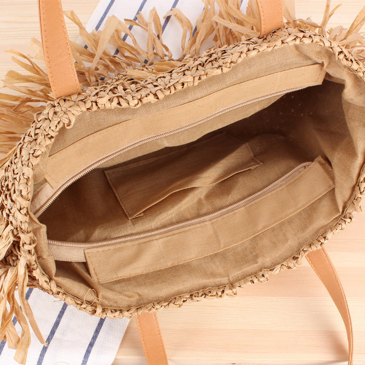 Bast crossbody bag with fringed design Kalsten
