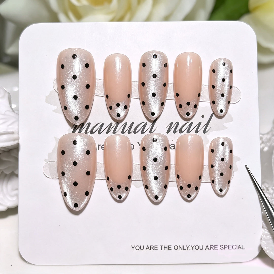 Artistic Polka Dot Press-On Nail Tips Kalsten