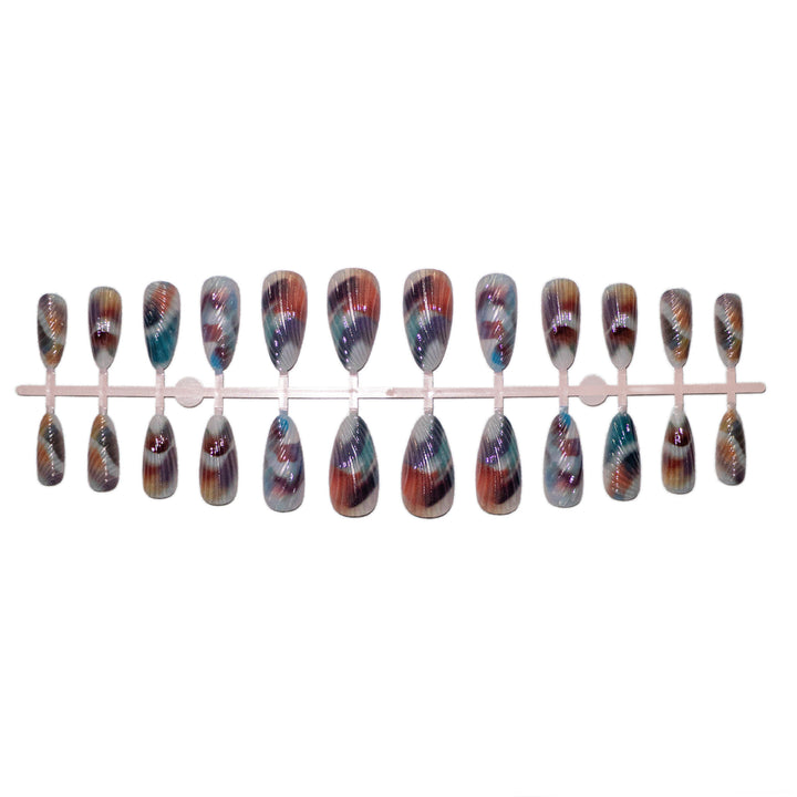 Artistic Shell-Inspired Nail Art Set