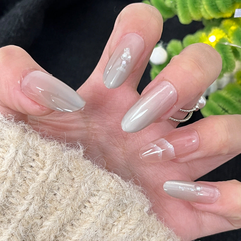 Glossy Decorative Press-On Nails Set Kalsten