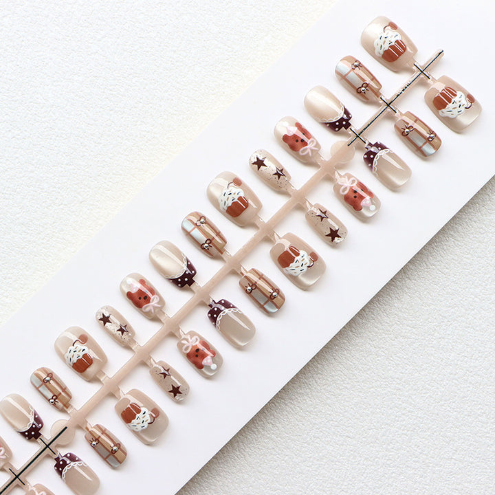 Whimsical Cupcake-Themed Press-On Nail Art Set Kalsten